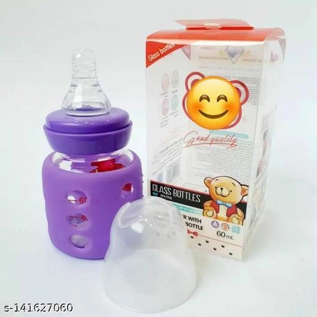 Plastic Milk Bottle for Baby (Purple, 60 ml)