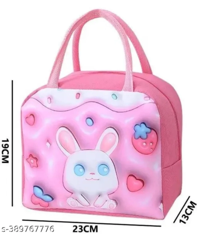 Polyester Solid Hand Bag for Girls (Pink)