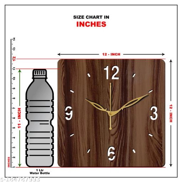 Wooden Wall Clock (Brown)