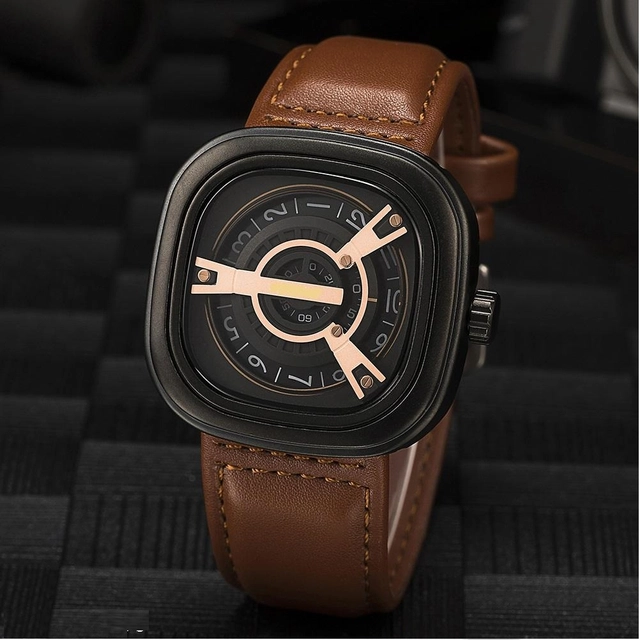 Analog Watch for Men (Brown & Black)