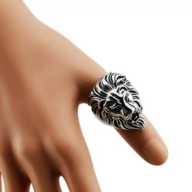 Stainless Steel Designer Ring for Men & Boys (Silver)