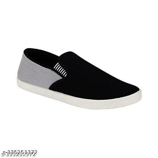 Loafers for Men (Grey & Black, 6)