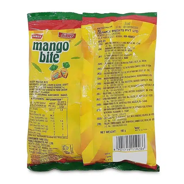 Parle Mango Bite Toffee 214.5 g