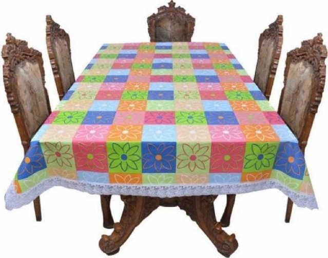 PVC Printed Table Cover (Multicolor, 40x60 inches)