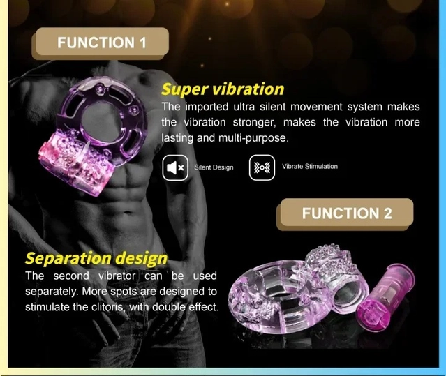 Silicone Vibrator Ring for Men (Pink)