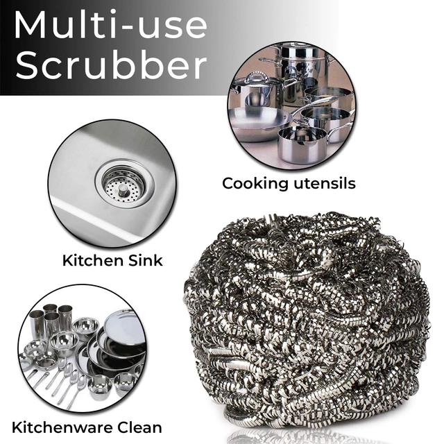 SHAGUN Metal Dil Se Steel Scrubber (15 g, Set of 6)