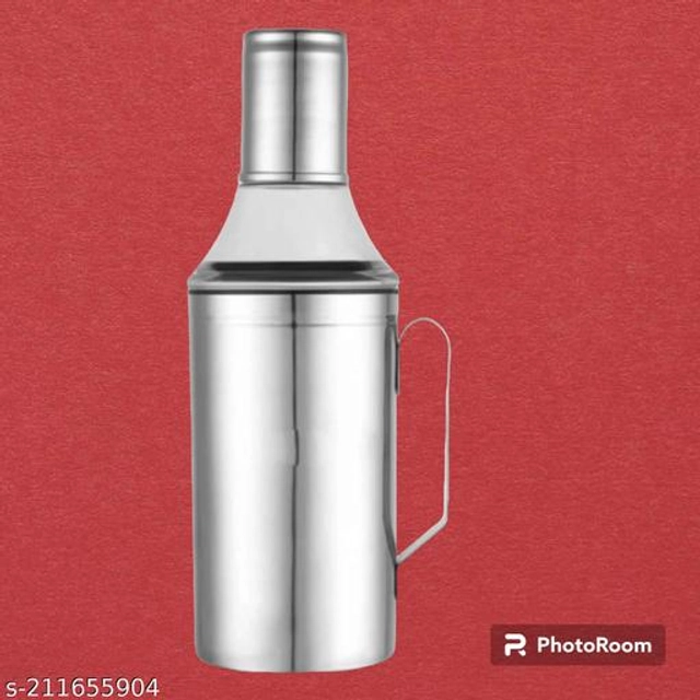Stainless Steel Nozzle Oil Dispenser (Silver, 1000 ml)