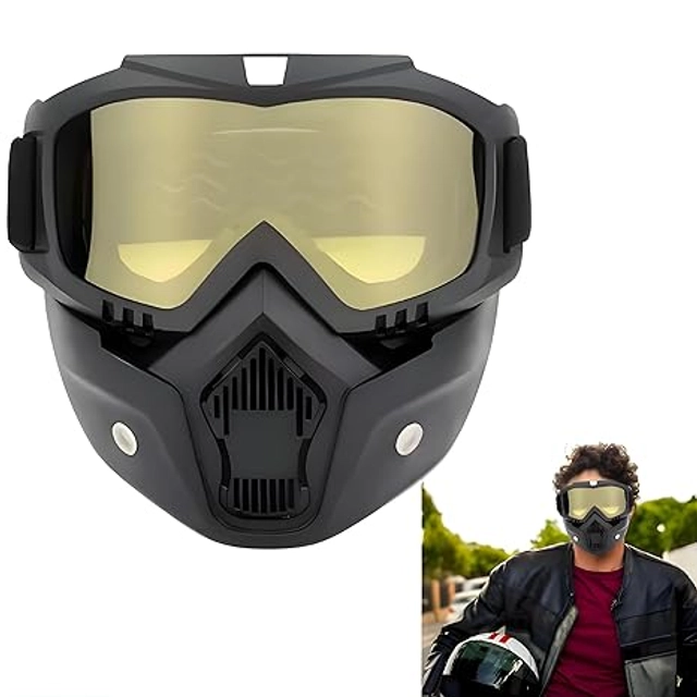 Anti Scratch Uv Protective Riding Face Mask (Yellow)