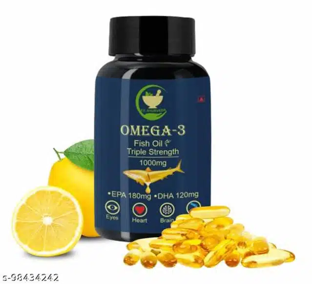 Fij Ayurveda 60 Pcs Omega3 Fish Oil Capsule