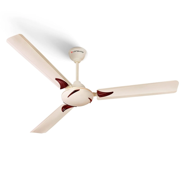 LONGWAY Creta P1 Ultra High Speed 3 Blade Ceiling Fan (1200 mm, Ivory, Pack of 1)