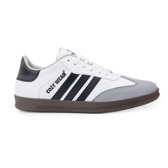 Sneakers for Men (White & Black, 6)