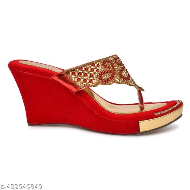 Heels for Women (Red, 3)