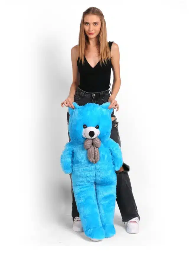 Teddy Bear for Girls (Blue, 3 feet)