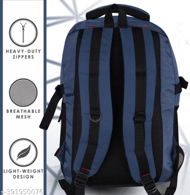 Polyester Backpack for Kids (Navy Blue, 35 L)