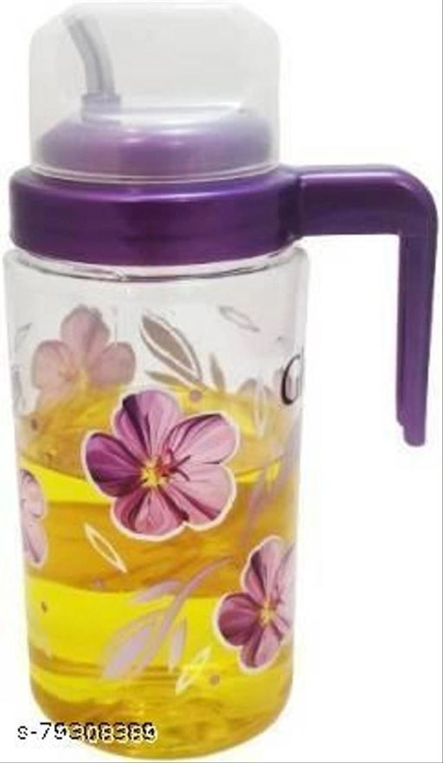 Plastic Oil Dispenser Bottle (Purple, 990 ml)