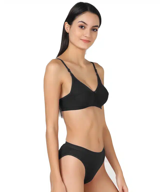 Women's Lingerie Set (Set of 1) (Black, 34) (AF-45)