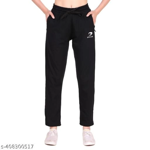 Cotton Trouser for Women (Black, M)