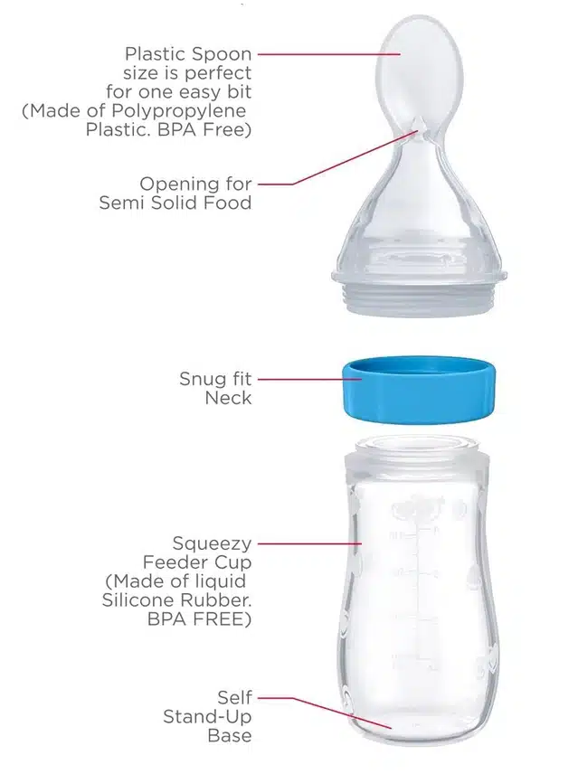 Silicone Baby Feeding Bottle (Multicolor, Pack of 2)
