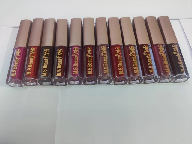 MS Beauty Styling Mini Matte Liquid Lipsticks (Multicolor, Pack of 12)