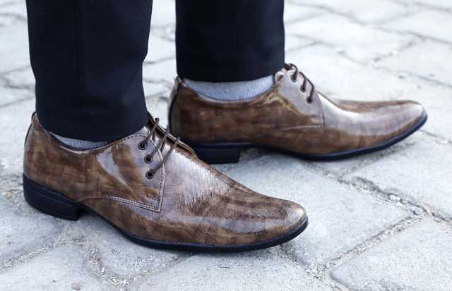 Formal Lace Ups Shoes for Men (Brown, 7) (K97)
