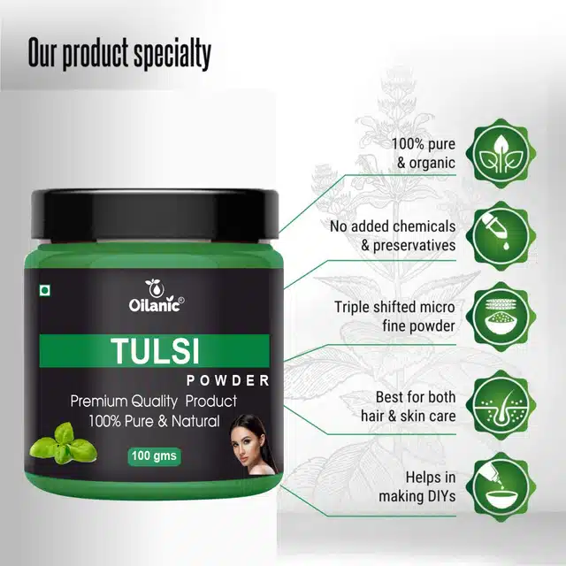 Natural Tulsi & Amla Powder for Skin & Hair (Pack of 2, 100 g)