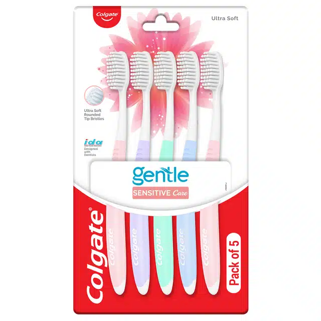 Colgate Gentle Sensitive Care Ultra Soft Bristles Toothbrush - 5 Pc