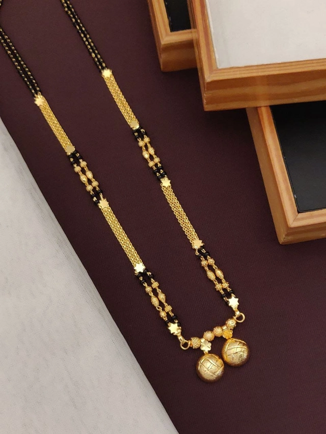 Alloy Gold Plated Mangalsutra for Women (Gold)