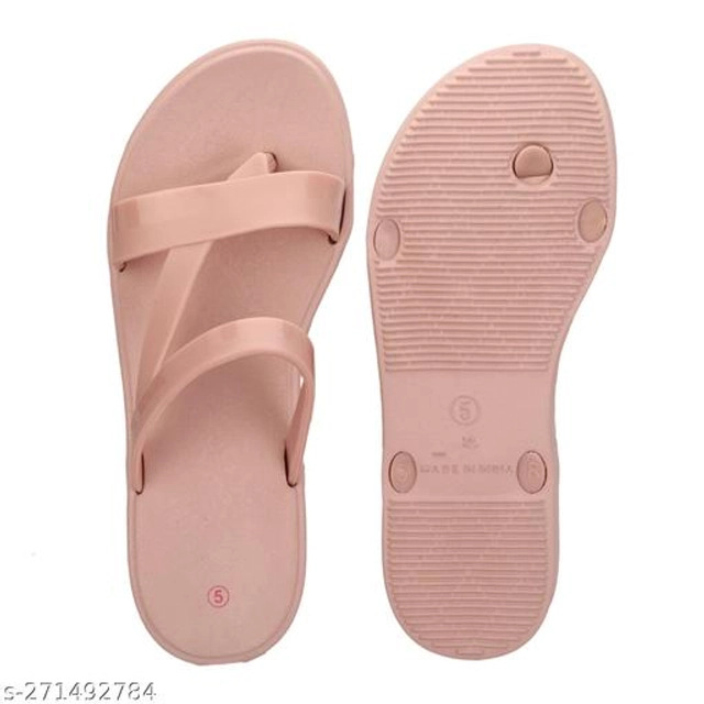 Flats for Women (Peach, 4)