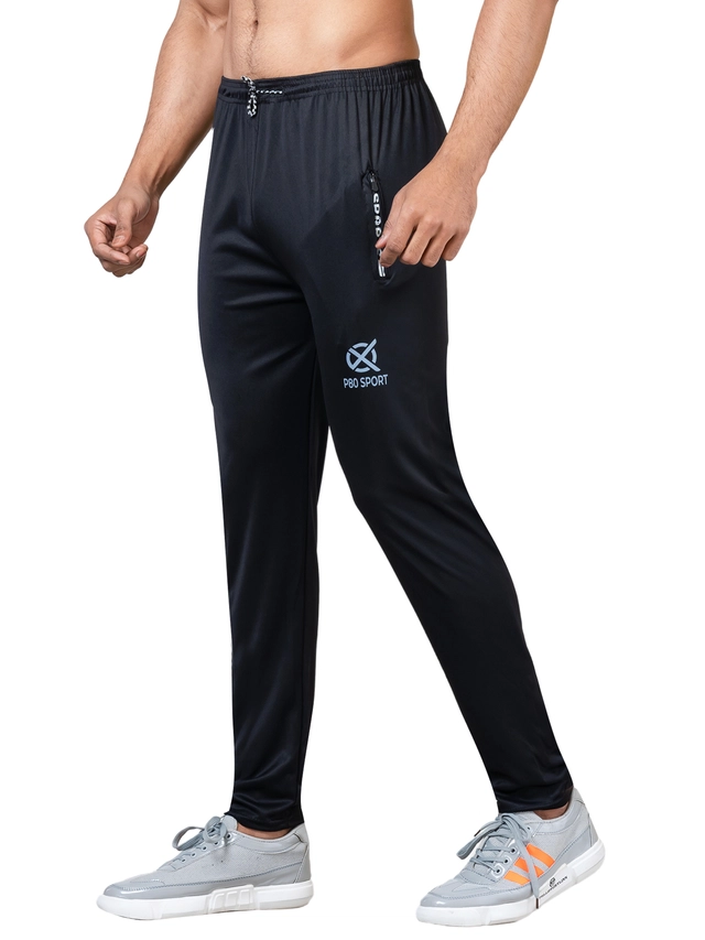 Polyester Solid Trackpant for Men (Black, XS)