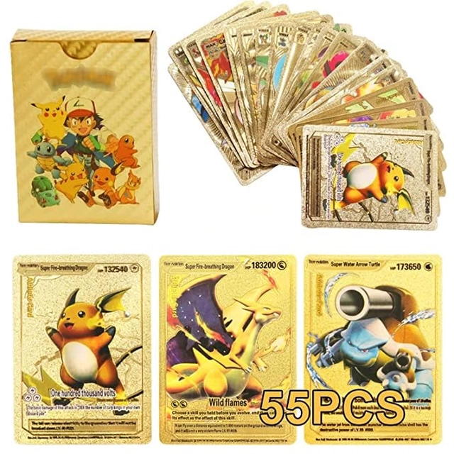 Foil 55 Pcs Playing Cards for Kids (Gold, Set of 1)