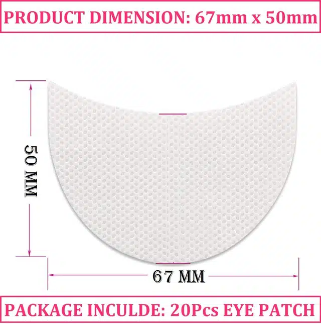 Eyeshadow Shields Under Eye Patches Disposable Eyelash Extensions Pads (20 Pcs) (S-12)