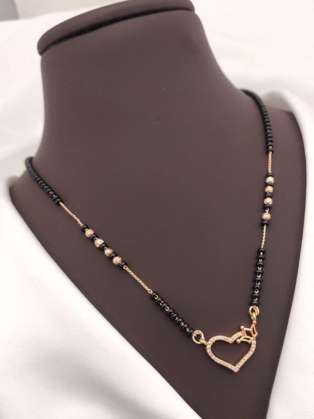 Alloy Gold Plated Mangalsutra for Women (Rose Gold)