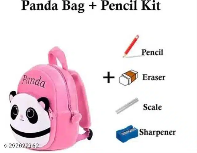 School Bags with Pencil Kit (Pink, Set of 5)