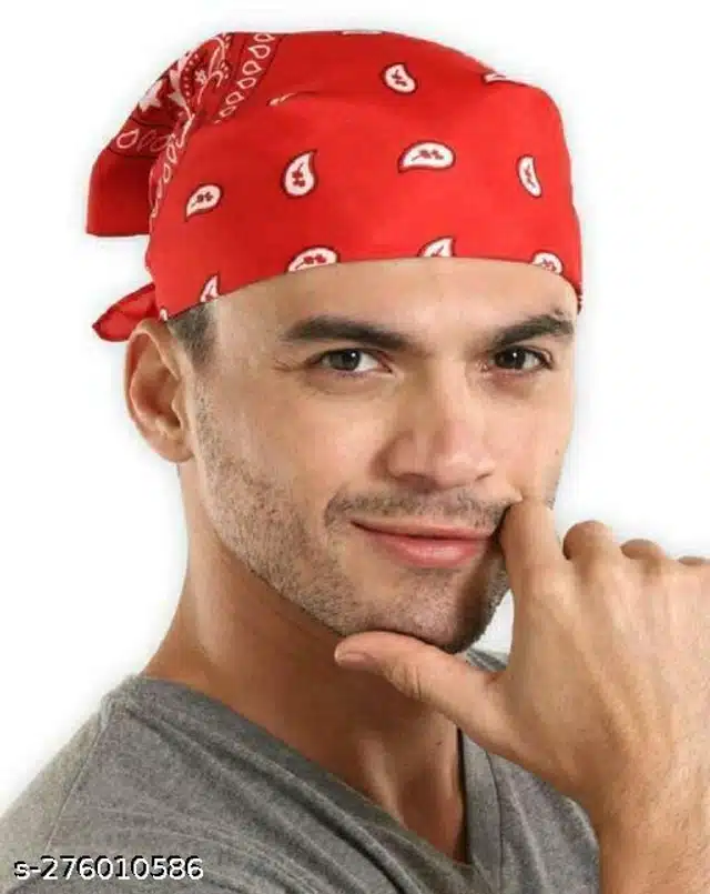 Cotton Bandana for Men & Women (Red)