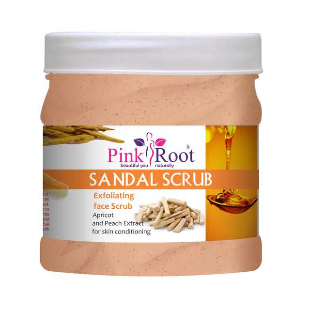 Pink Root Sandal Face Scrub (Pack Of 1, 500 ml) (MI-155)