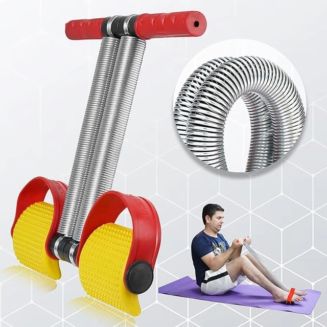 Double Spring Tummy Trimmer for Men & Women (Yellow & Red)