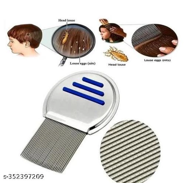 Stainless Steel Lice Remover Comb (Silver)