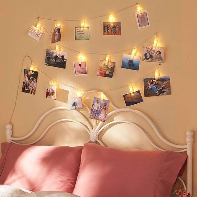 Photo Clip Lights 14Led 14 Photo Clips Decorative Photo Clip Lights For Anniversary, Birthday Party Decoration, Outdoor, Indoor, Diwali, Christmas, Valentine Gifts, Bedroom Decoration And Any Special Occasions (Pack of 1)