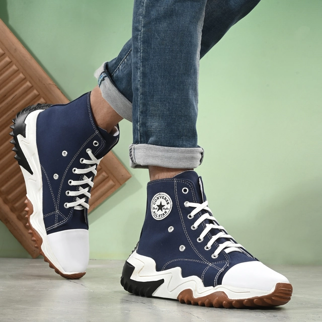 Sneakers for Men (Blue & White, 6)