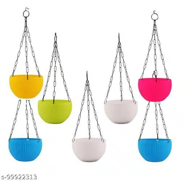 Hanging Planter for Home (Pack of 7, Multicolor)