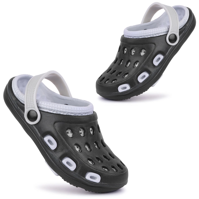 Clogs for Boys (Black & Grey, 4-5 Years)