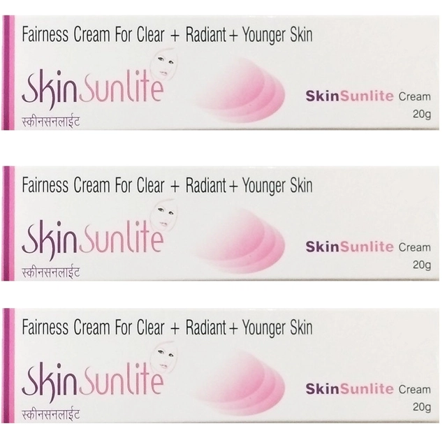 SkinSun Lite Fairness Cream (20 g, Pack of 3)