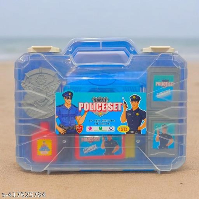 Police Set with Foldable Suitcase Toy for Kids (Multicolor, Set of 1)