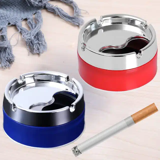 Stainless Steel Ashtrays (Assorted, Pack of 2)