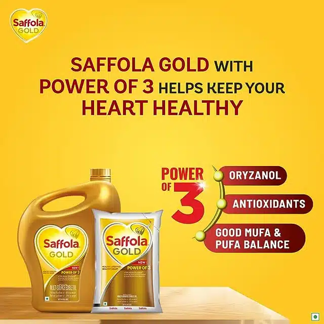 Saffola Gold Healthy Lifestyle Edible Oil 1 L (Pouch)