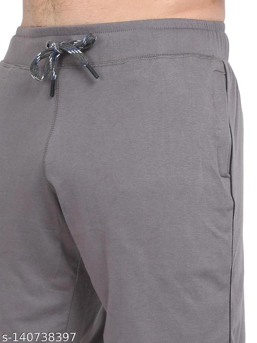 Cotton Blend Shorts for Men (Grey, 30)