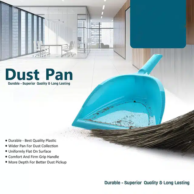 Unbreakable Plastic Dust Pan (Assorted)